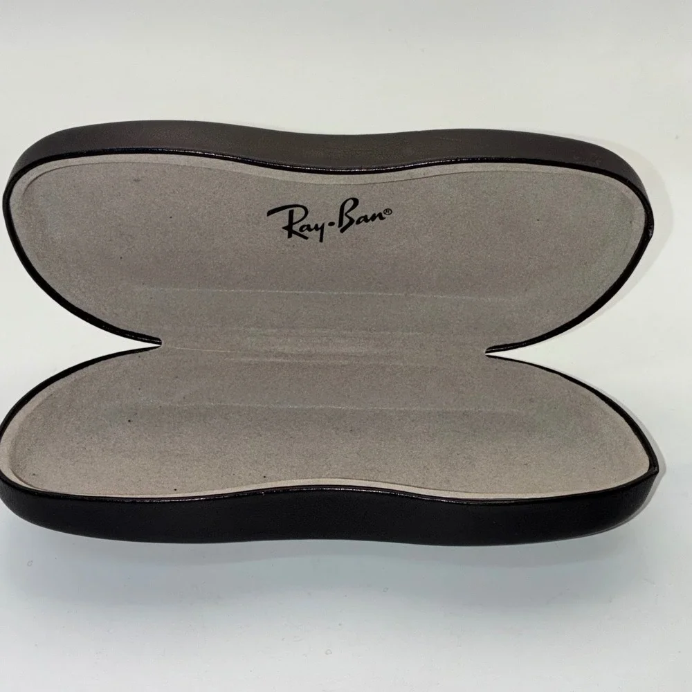 Ray-Ban Black Hard Clamshell Sunglasses Eyeglasses Case Felt Lined Accessory‎